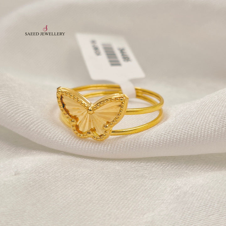 18K خاتم فراشة-مجوهرات الشيخ سعيد-Saeed Jewelry 