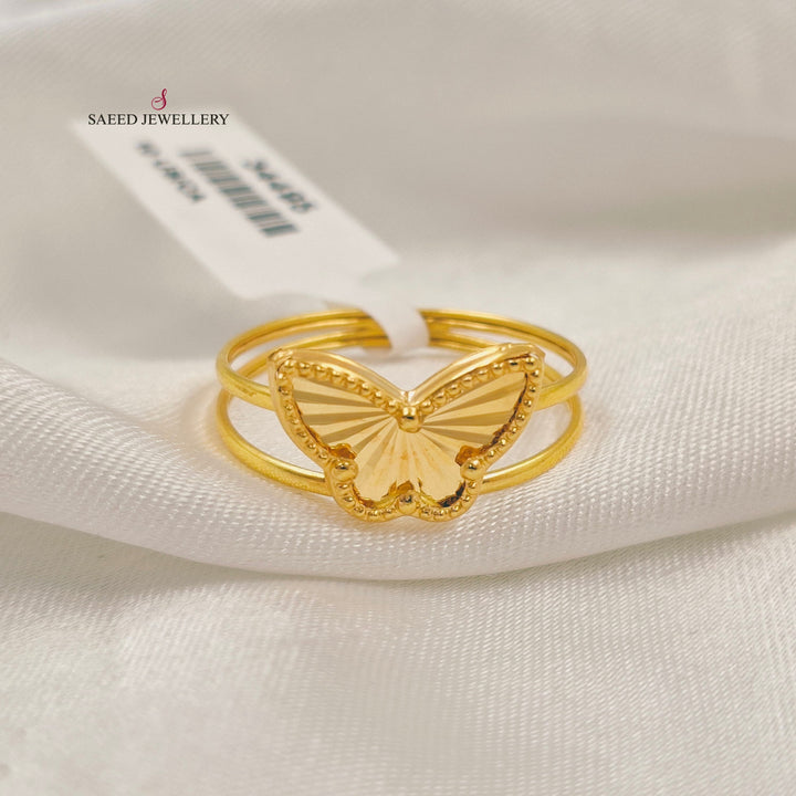 18K خاتم فراشة-مجوهرات الشيخ سعيد-Saeed Jewelry 