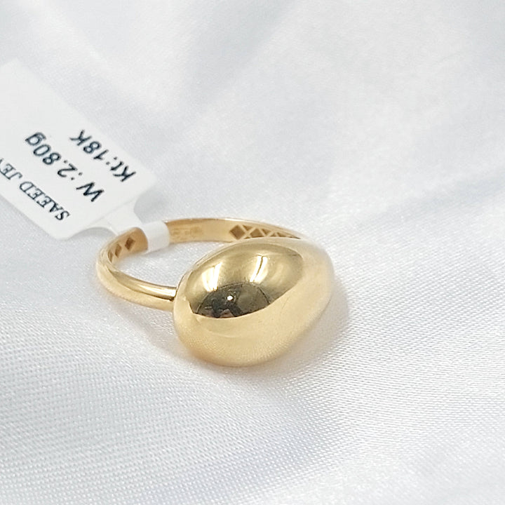 Almond Ring Made of 18K Gold by Saeed Jewelry 