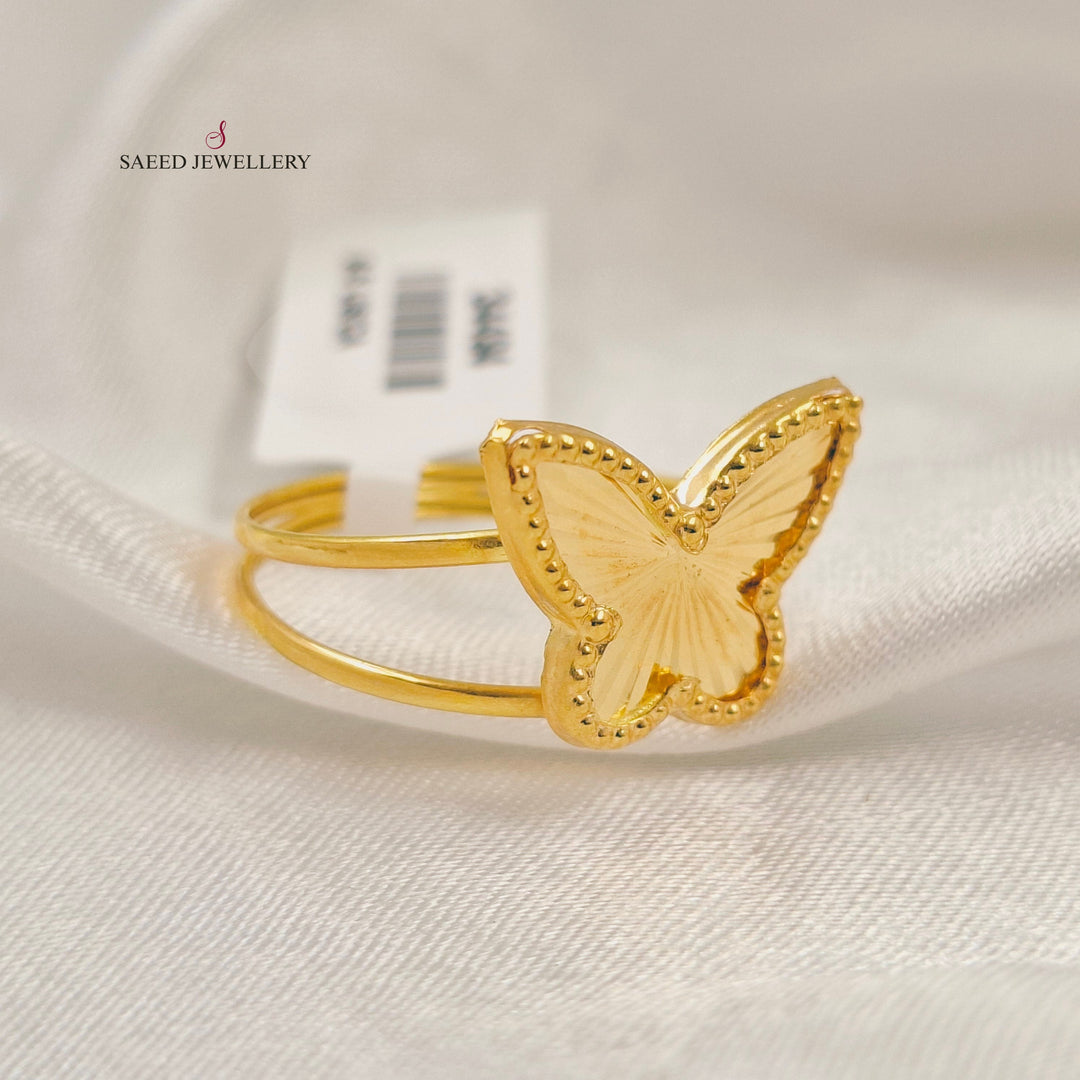 Butterfly Ring Made of 18K Gold by Saeed Jewelry 