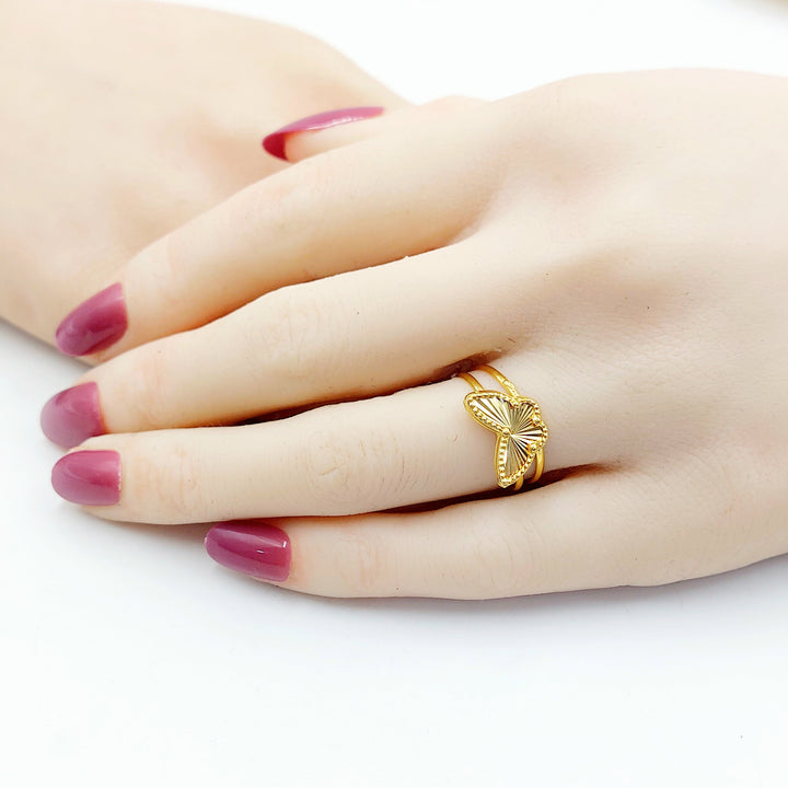 Butterfly Ring Made of 18K Gold by Saeed Jewelry 