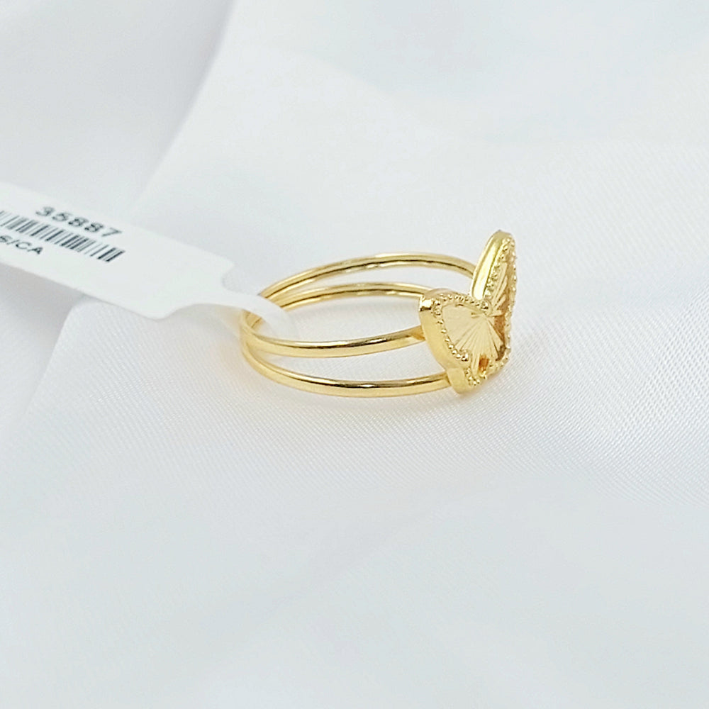 Butterfly Ring Made of 18K Gold by Saeed Jewelry 