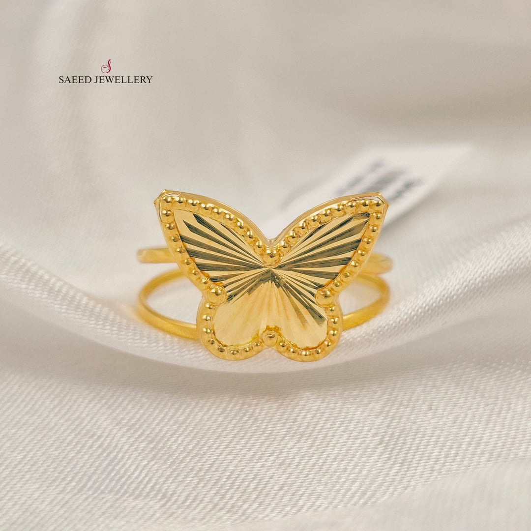 Butterfly Ring Made of 18K Gold by Saeed Jewelry 