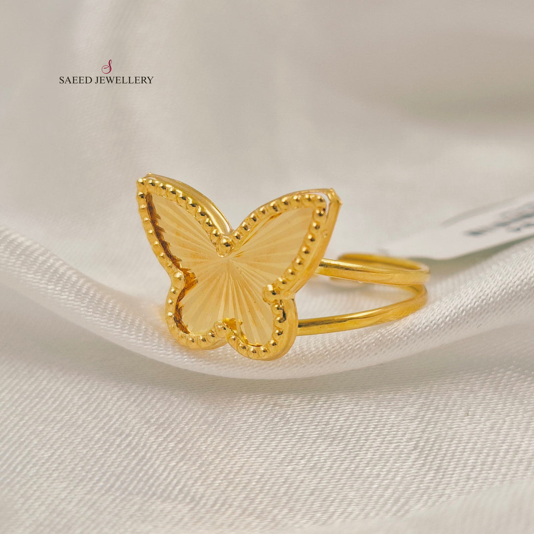 Butterfly Ring Made of 18K Gold by Saeed Jewelry 