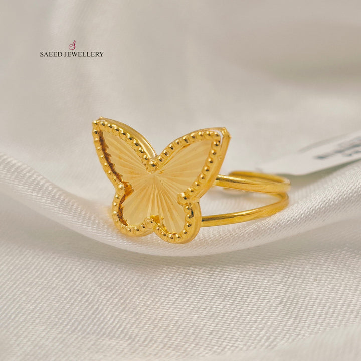Butterfly Ring Made of 18K Gold by Saeed Jewelry 