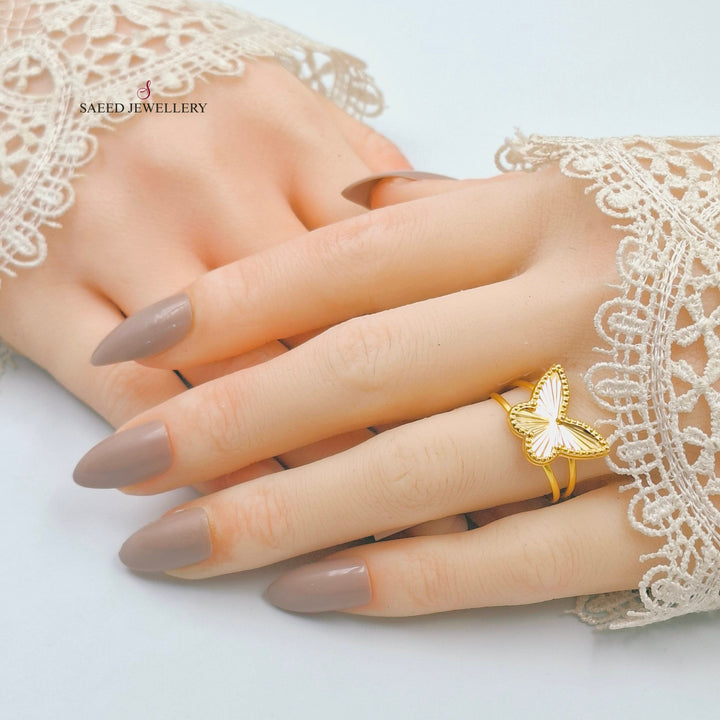 Butterfly Ring Made of 18K Gold by Saeed Jewelry 