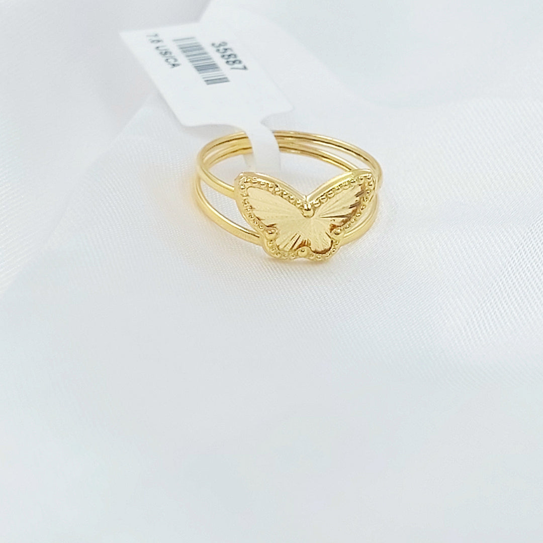 Butterfly Ring Made of 18K Gold by Saeed Jewelry 