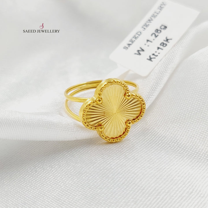 Clover Ring Made of 18K Gold by Saeed Jewelry 