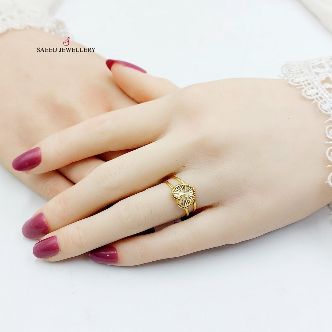 Heart Ring Made of 18K Gold by Saeed Jewelry 
