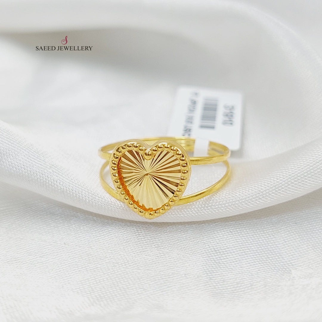 18K خاتم قلب-مجوهرات الشيخ سعيد-Saeed Jewelry 