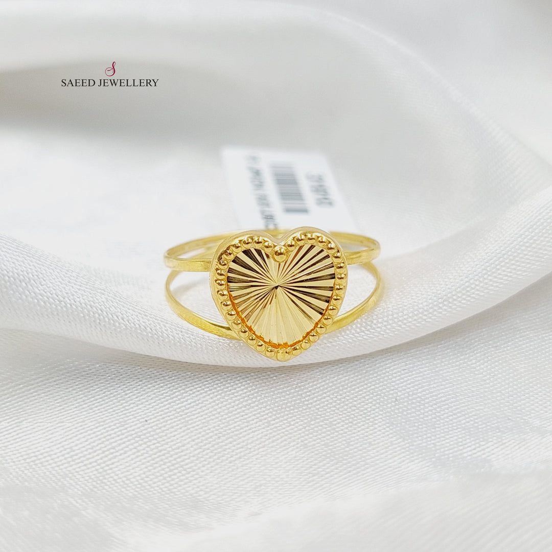 18K خاتم قلب-مجوهرات الشيخ سعيد-Saeed Jewelry 