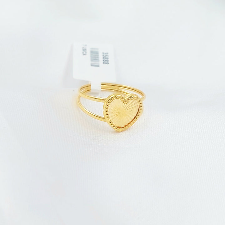 18K خاتم قلب-مجوهرات الشيخ سعيد-Saeed Jewelry 