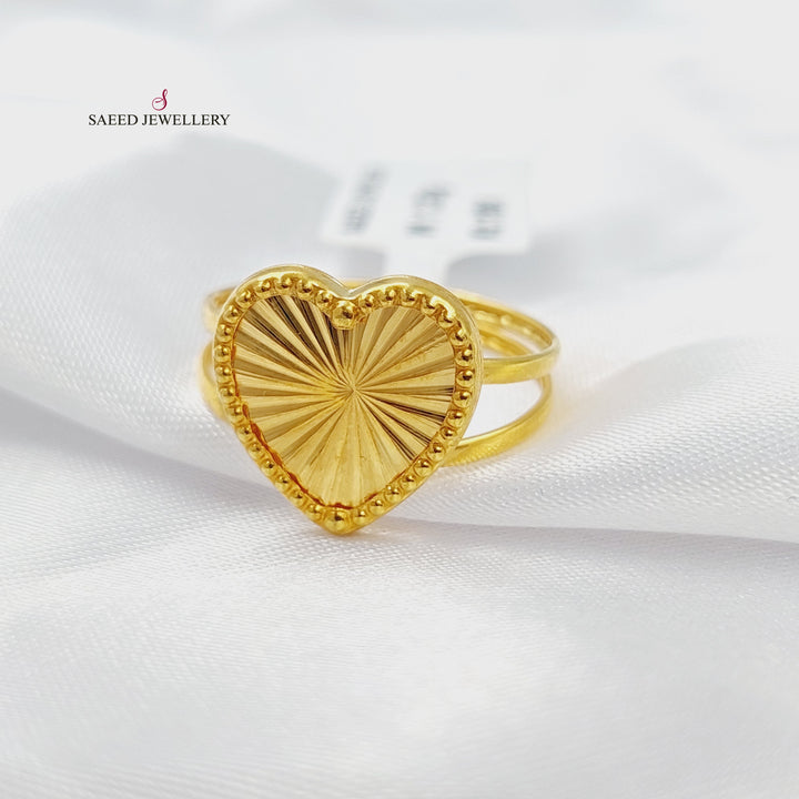 18K خاتم قلب-مجوهرات الشيخ سعيد-Saeed Jewelry 