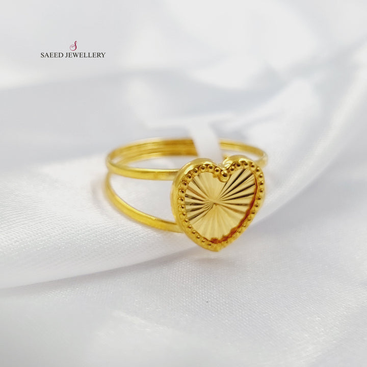 Heart Ring Made of 18K Gold by Saeed Jewelry 