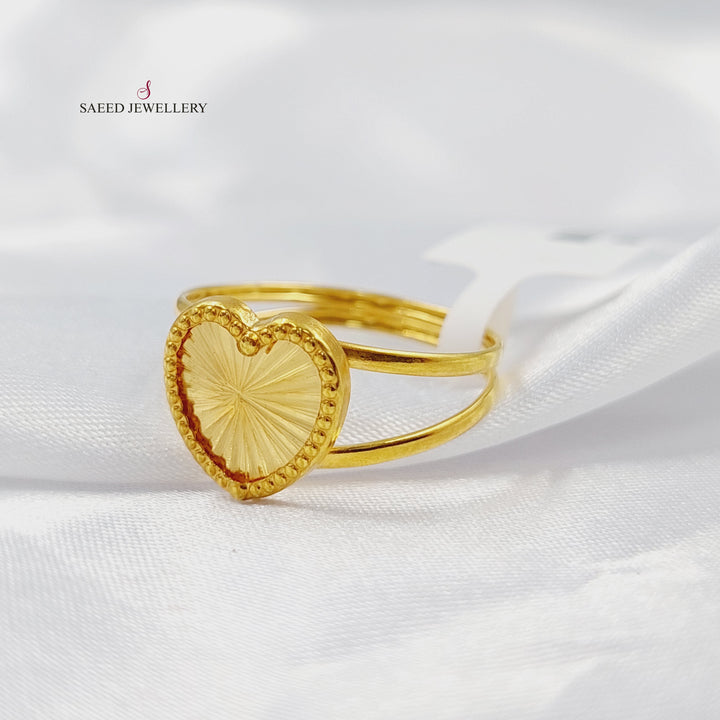 Heart Ring Made of 18K Gold by Saeed Jewelry 
