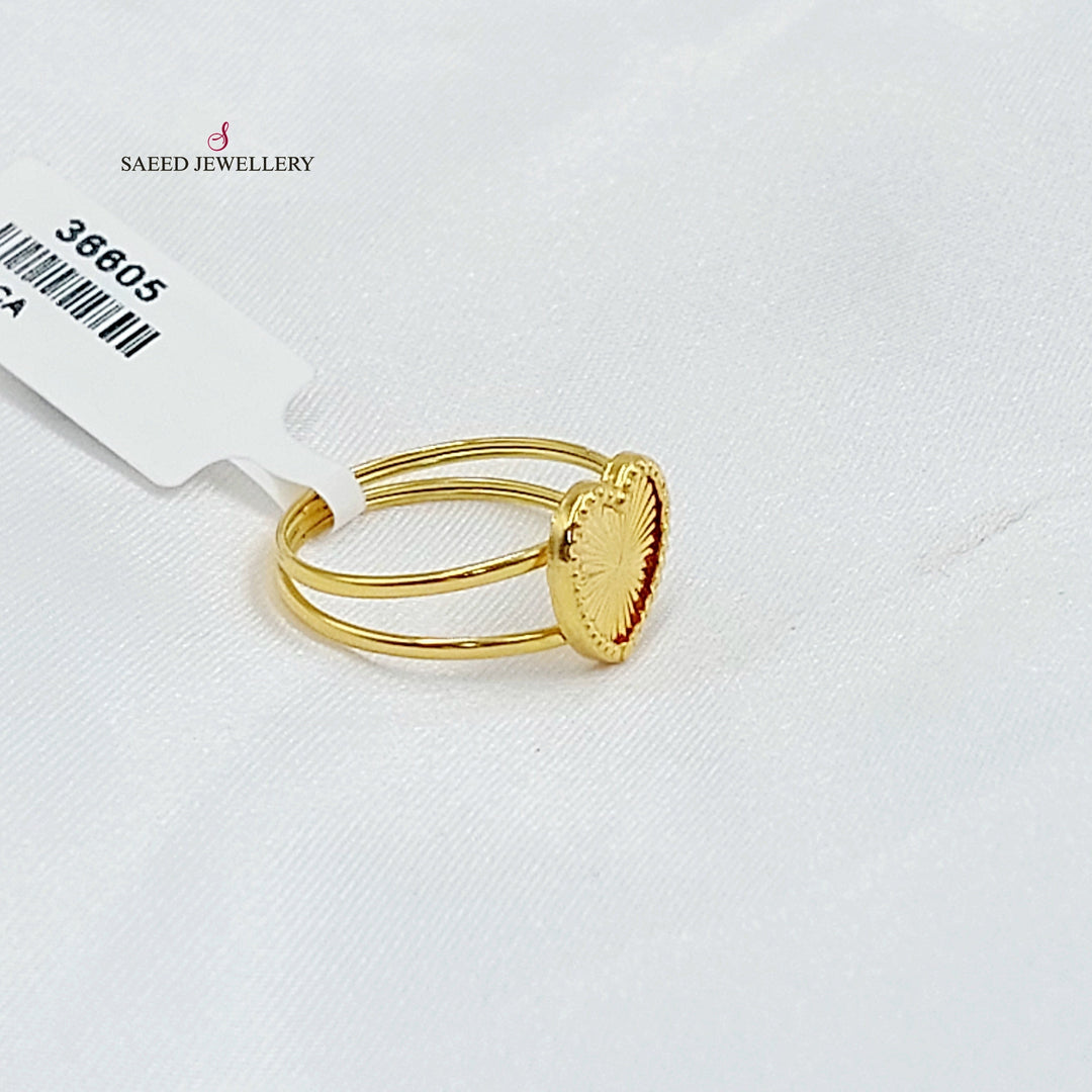 18K خاتم قلب-مجوهرات الشيخ سعيد-Saeed Jewelry 
