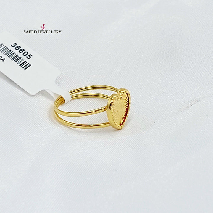 18K خاتم قلب-مجوهرات الشيخ سعيد-Saeed Jewelry 