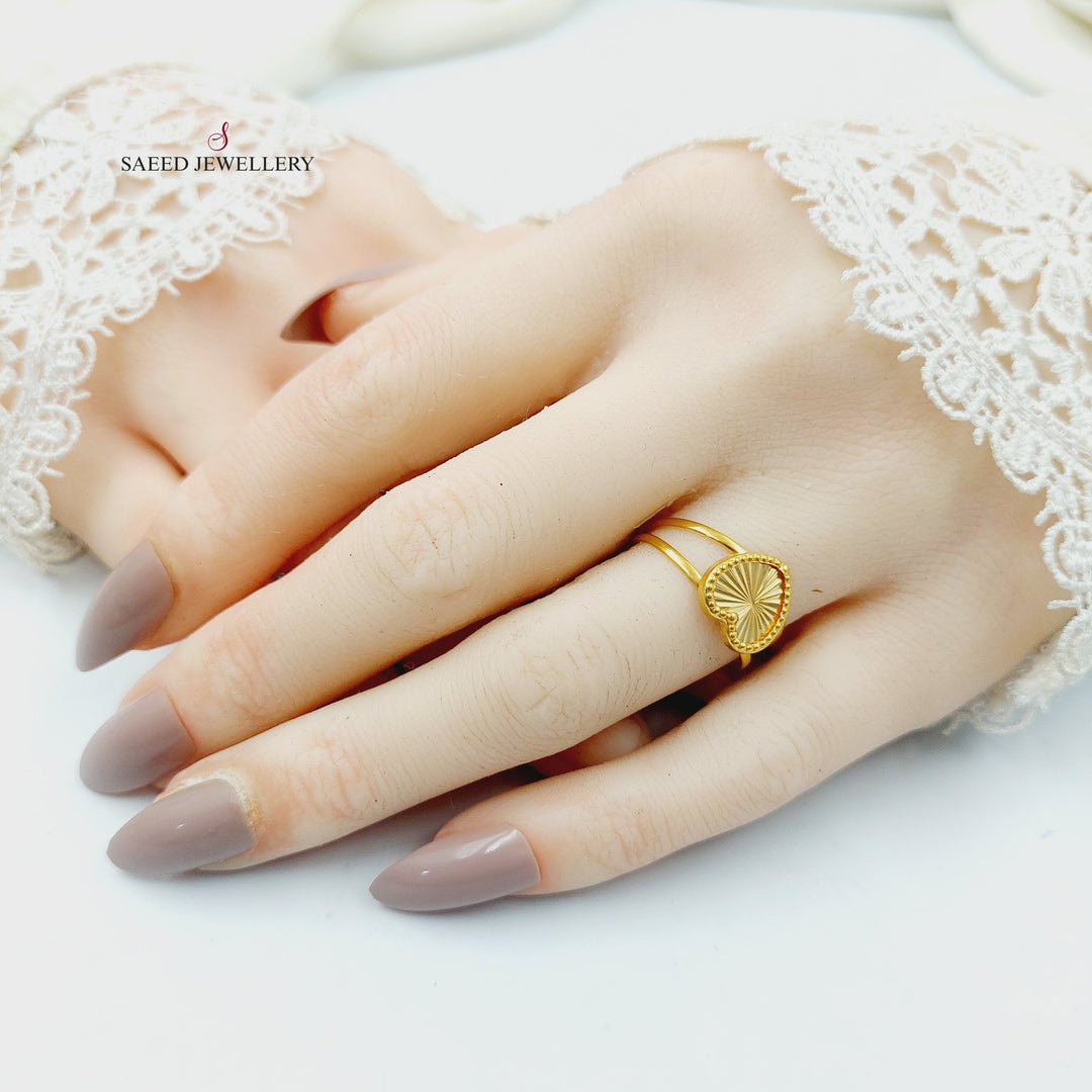 Heart Ring Made of 18K Gold by Saeed Jewelry 