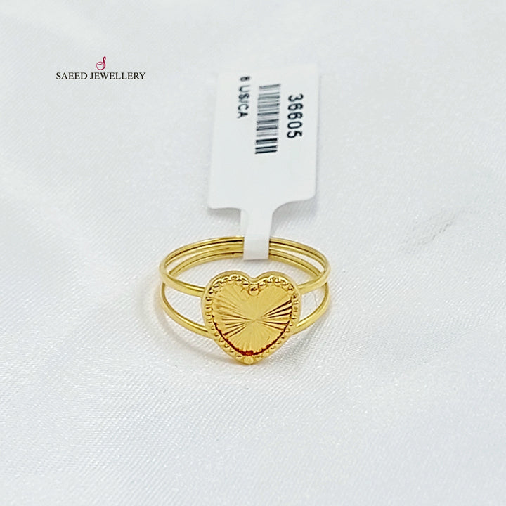 18K خاتم قلب-مجوهرات الشيخ سعيد-Saeed Jewelry 