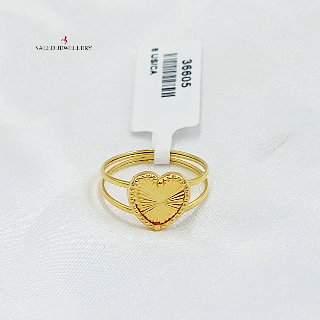 18K خاتم قلب-مجوهرات الشيخ سعيد-Saeed Jewelry 
