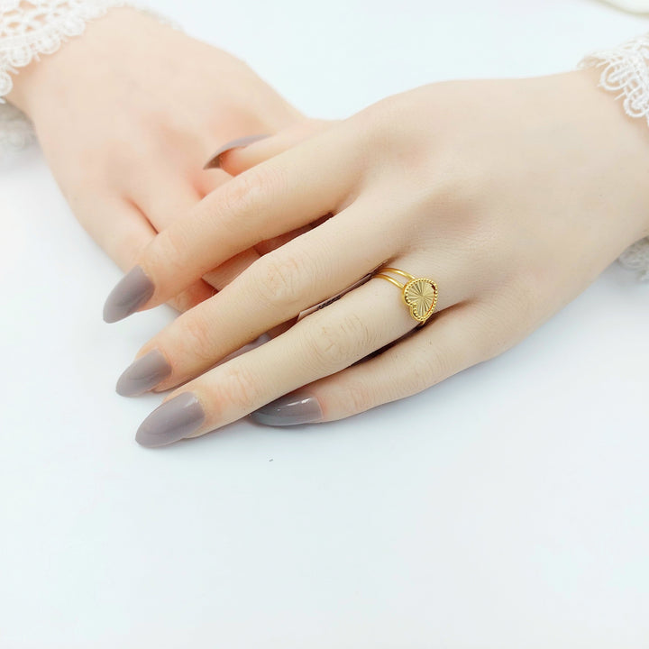 18K خاتم قلب-مجوهرات الشيخ سعيد-Saeed Jewelry 