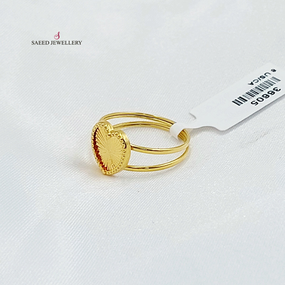 18K خاتم قلب-مجوهرات الشيخ سعيد-Saeed Jewelry 