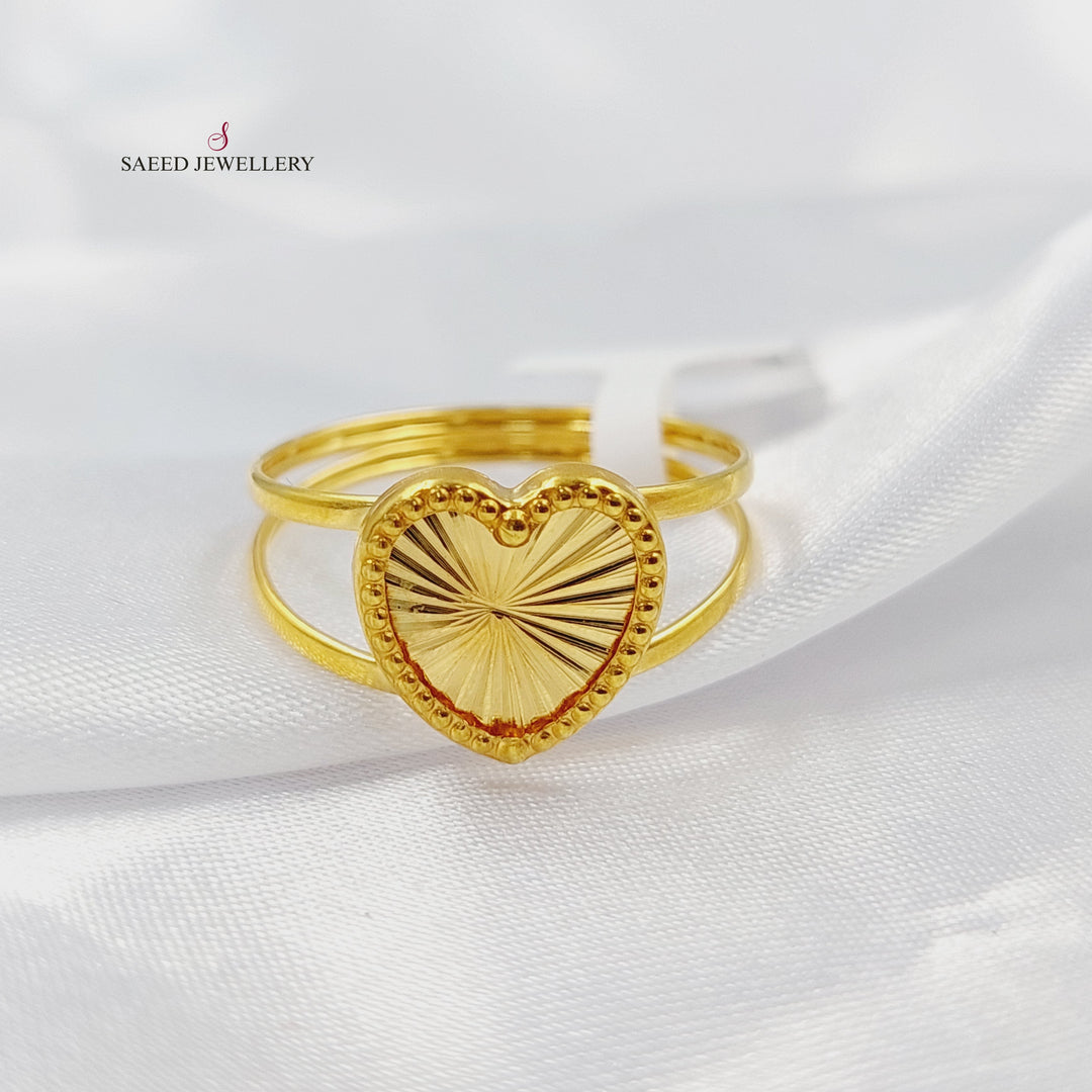 Heart Ring Made of 18K Gold by Saeed Jewelry 