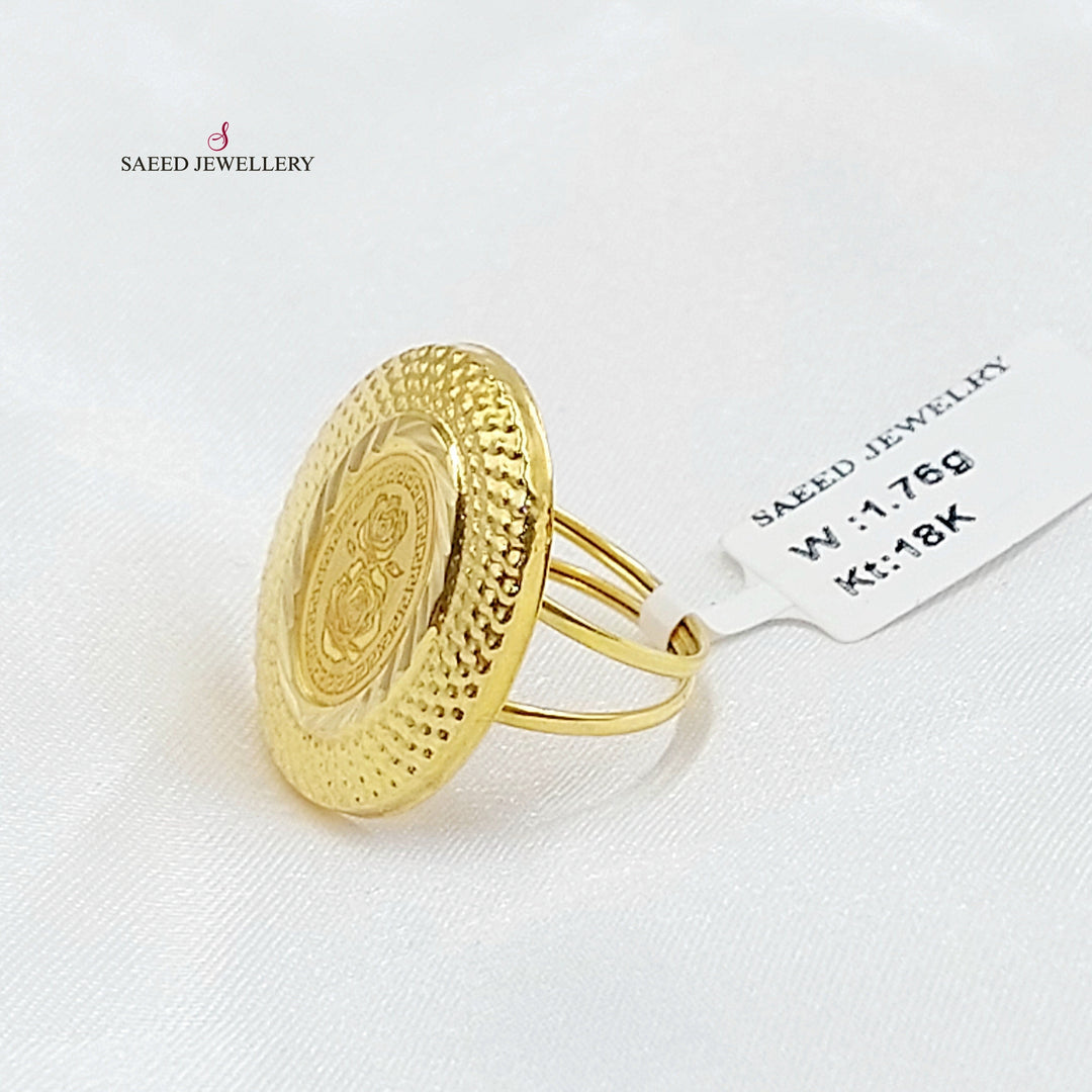 Print Ounce Ring Made of 18K Gold by Saeed Jewelry 
