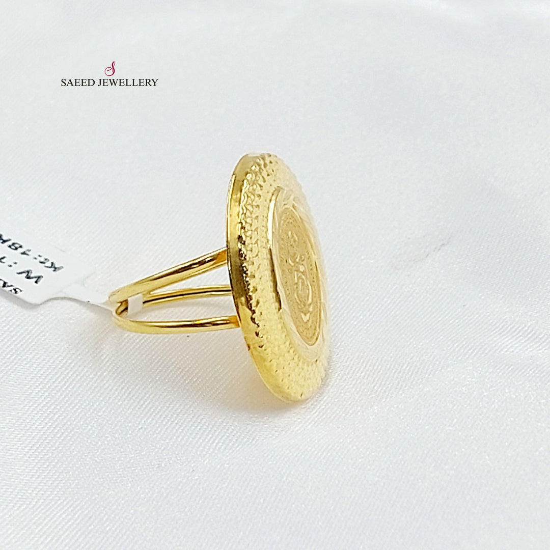 Print Ounce Ring Made of 18K Gold by Saeed Jewelry 