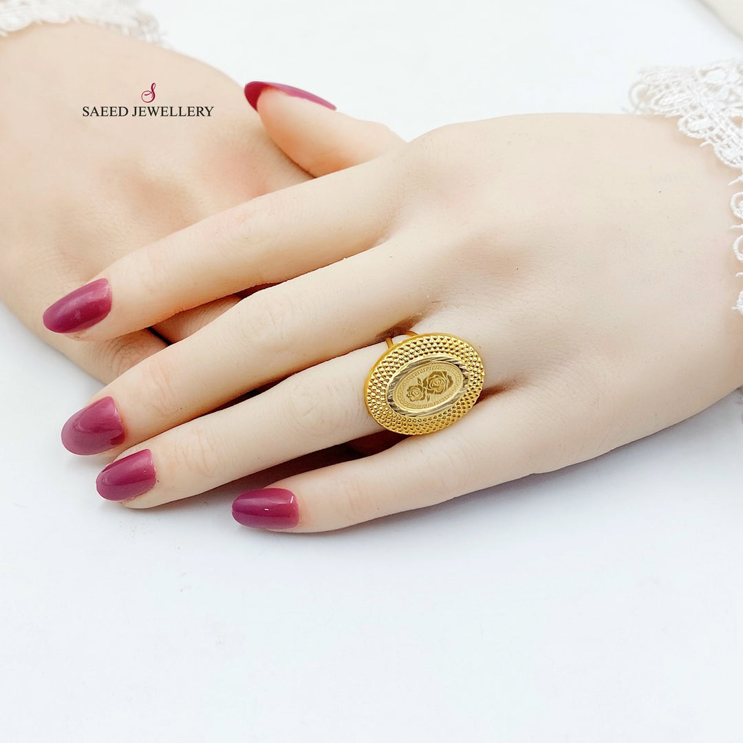 Print Ounce Ring Made of 18K Gold by Saeed Jewelry 