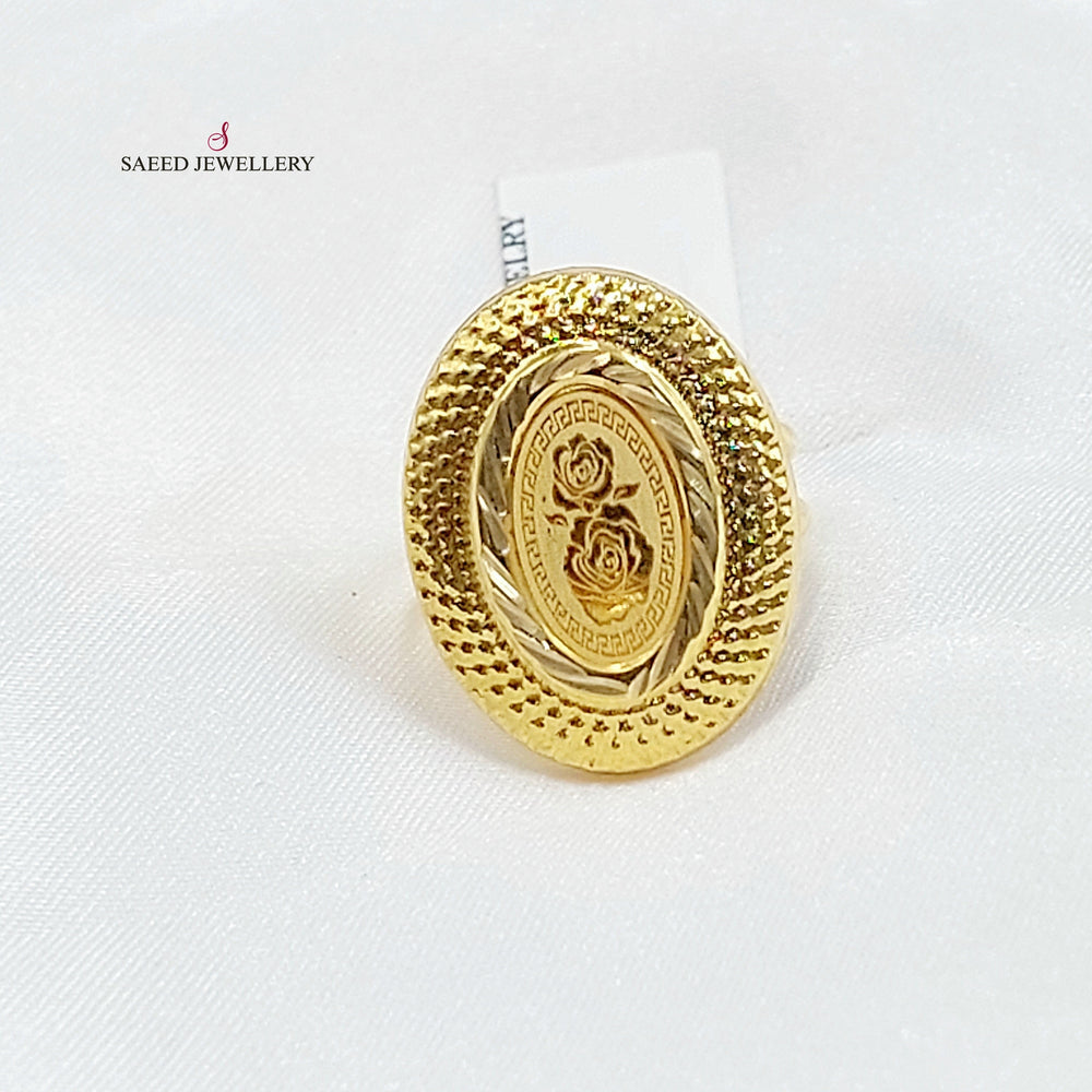 Print Ounce Ring Made of 18K Gold by Saeed Jewelry 