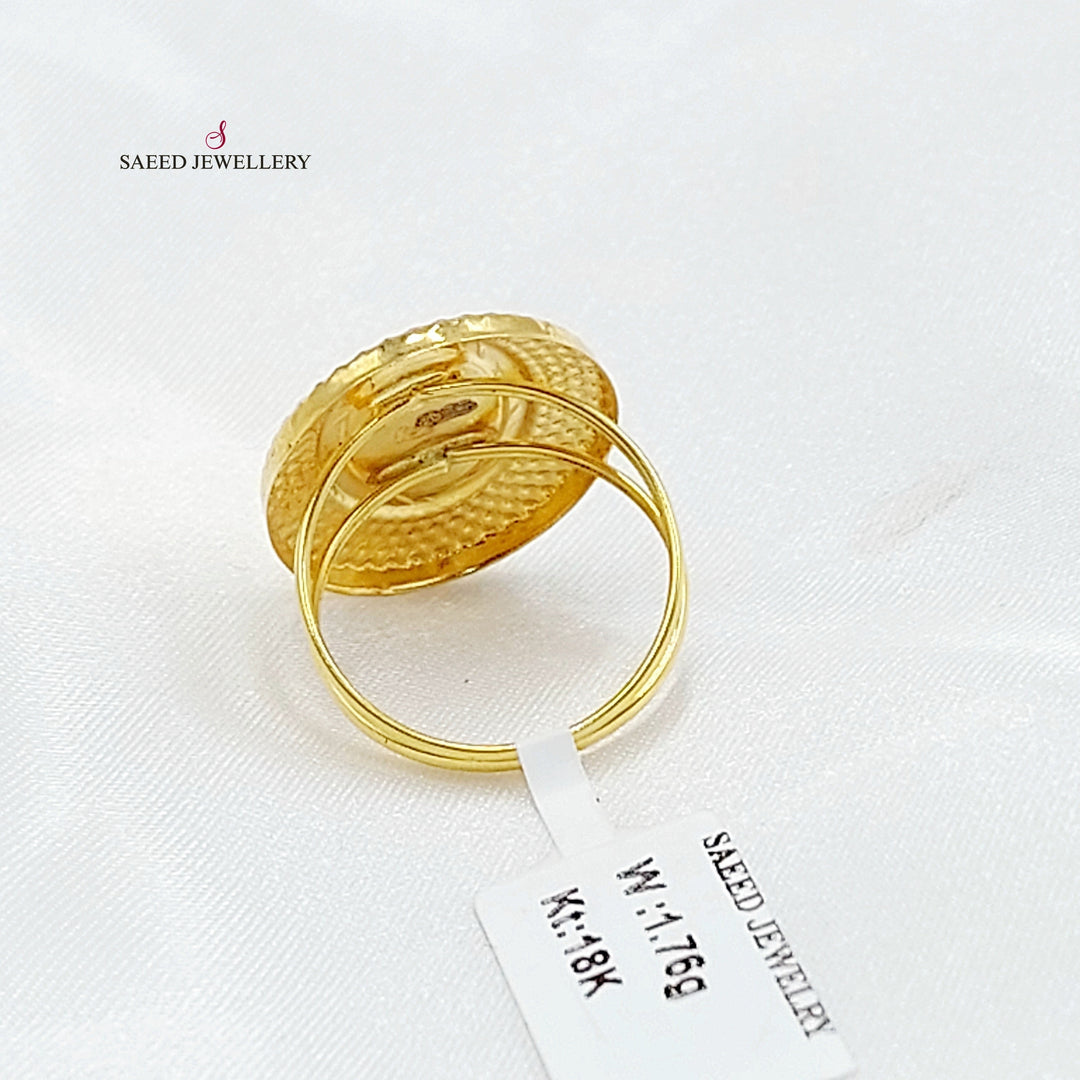 Print Ounce Ring Made of 18K Gold by Saeed Jewelry 