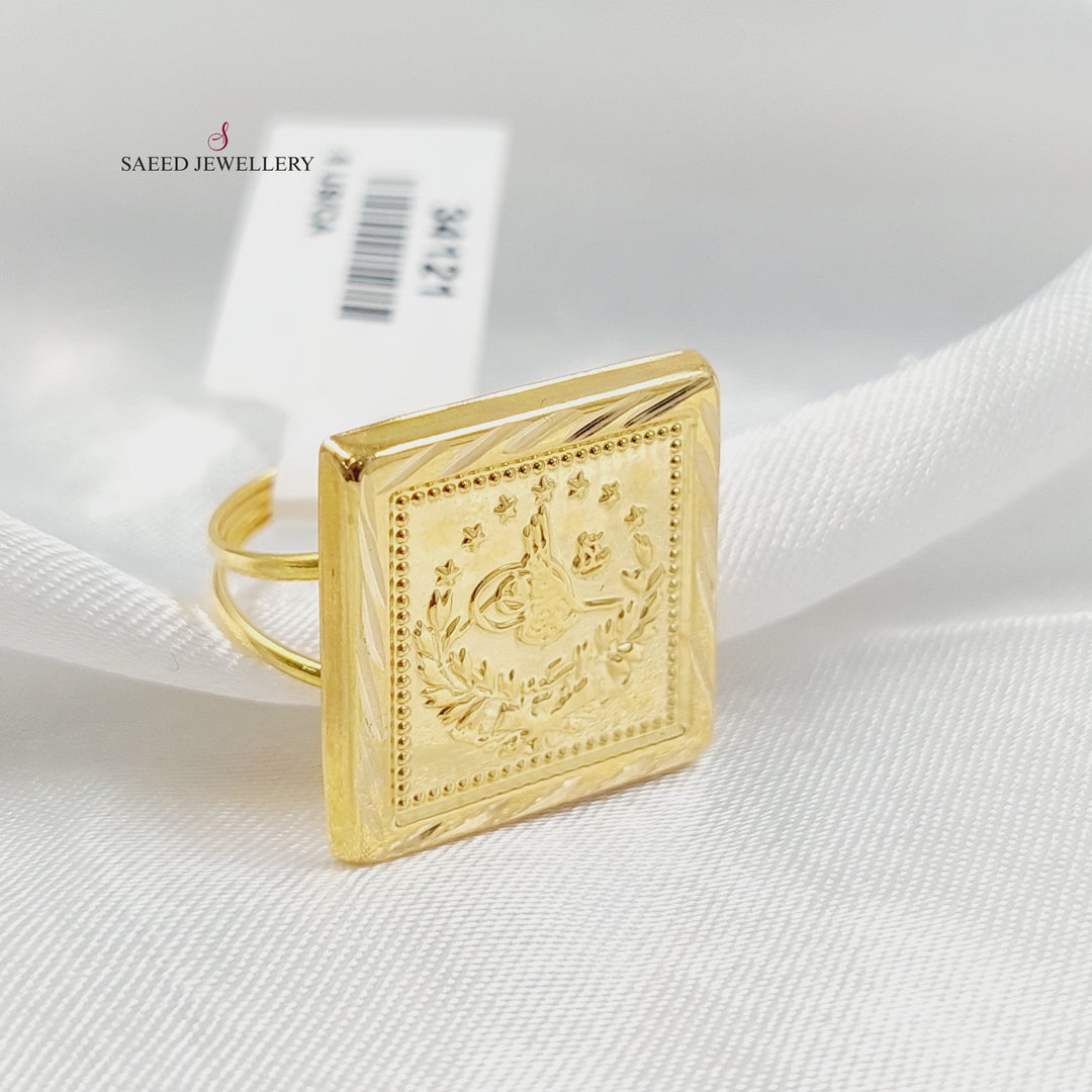 Print Rashadi Ring Made of 18K Gold by Saeed Jewelry 