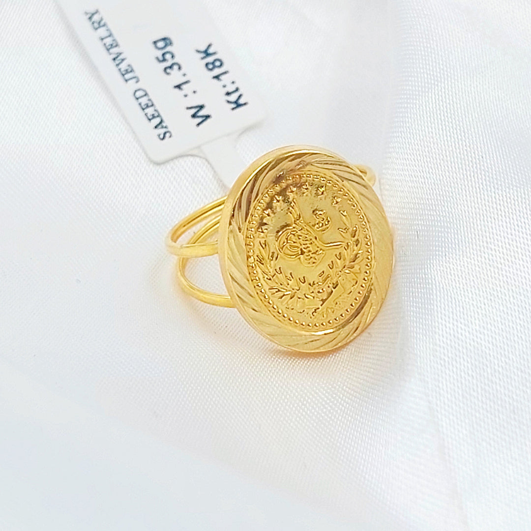 18K خاتم رشادي قشرة-مجوهرات الشيخ سعيد-Saeed Jewelry 