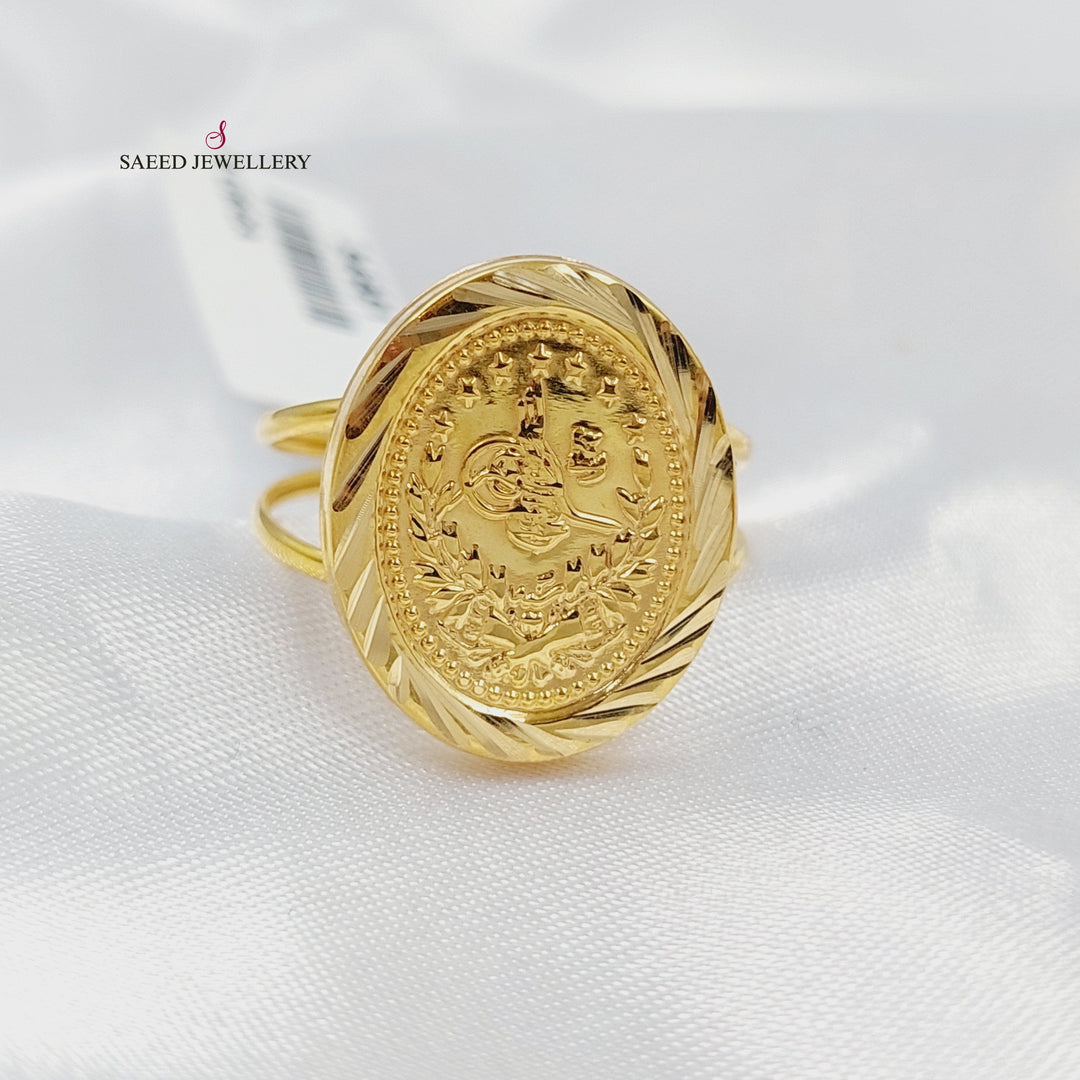Print Rashadi Ring Made of 18K Gold by Saeed Jewelry 