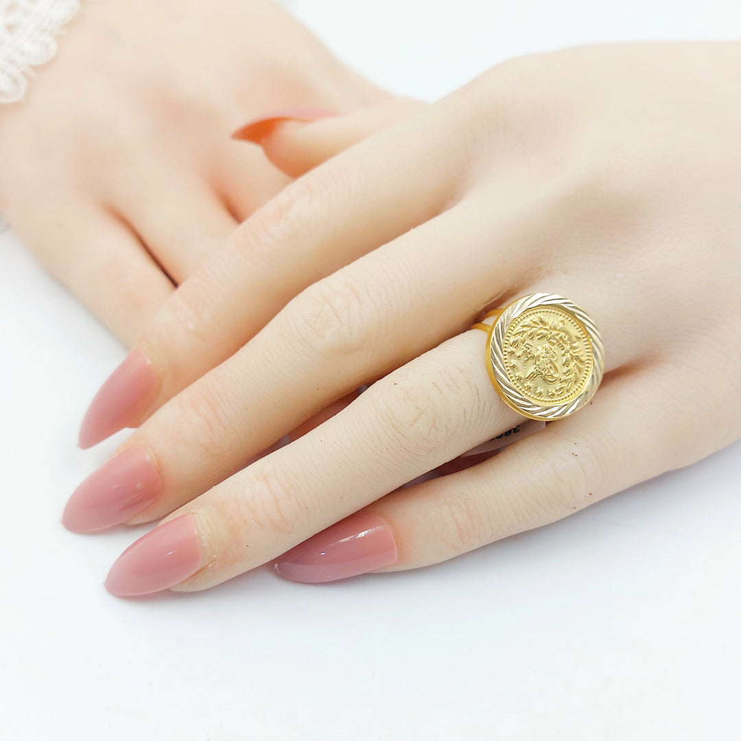 Print Rashadi Ring Made of 18K Gold by Saeed Jewelry 