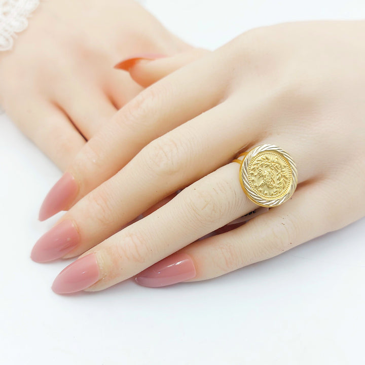 Print Rashadi Ring Made of 18K Gold by Saeed Jewelry 