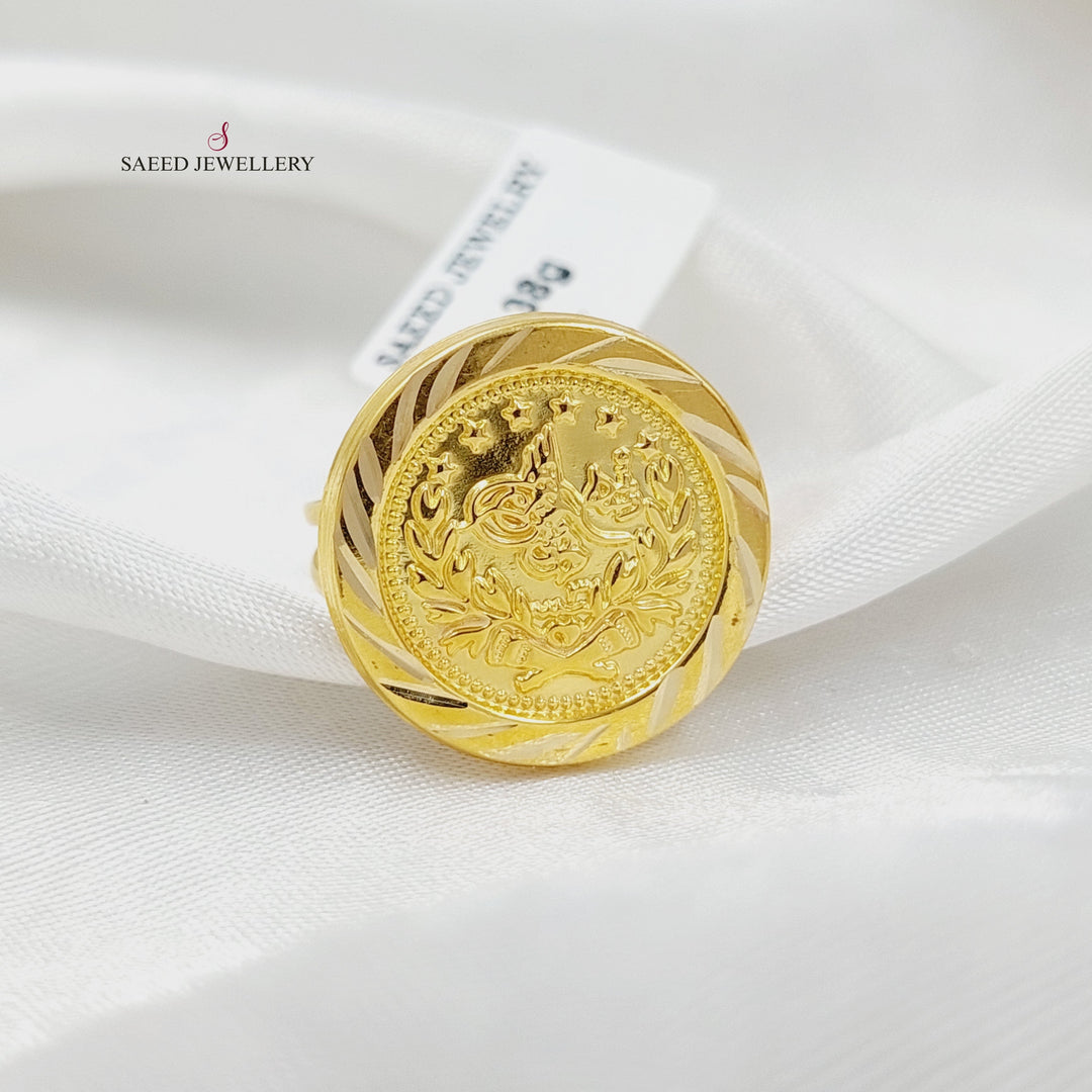 18K خاتم رشادي قشرة-مجوهرات الشيخ سعيد-Saeed Jewelry 