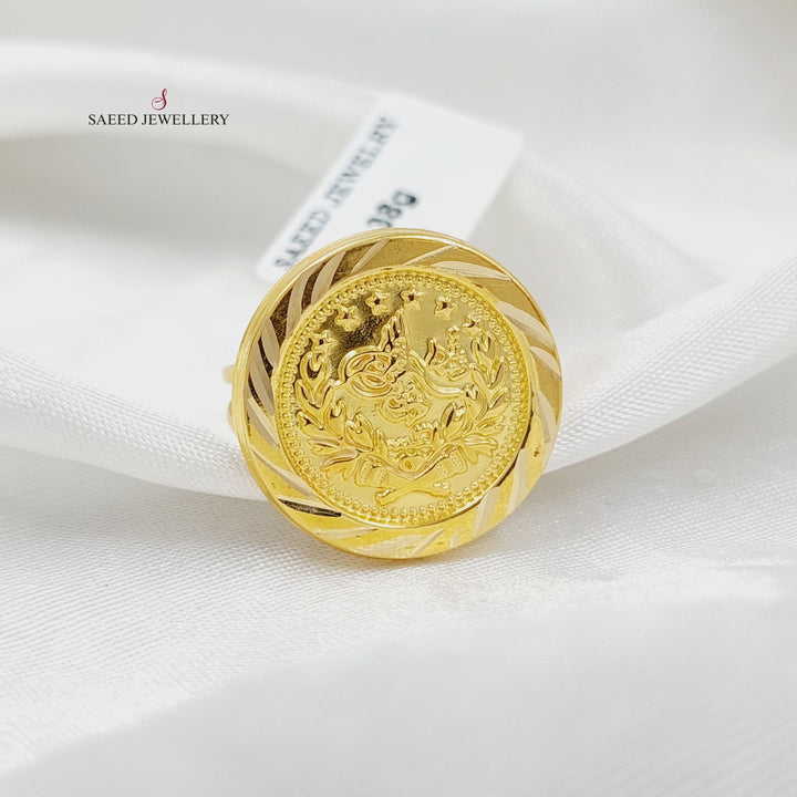 18K خاتم رشادي قشرة-مجوهرات الشيخ سعيد-Saeed Jewelry 
