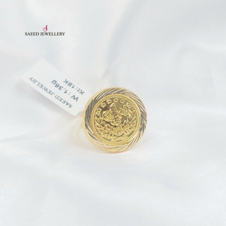 18K خاتم رشادي قشرة-مجوهرات الشيخ سعيد-Saeed Jewelry 