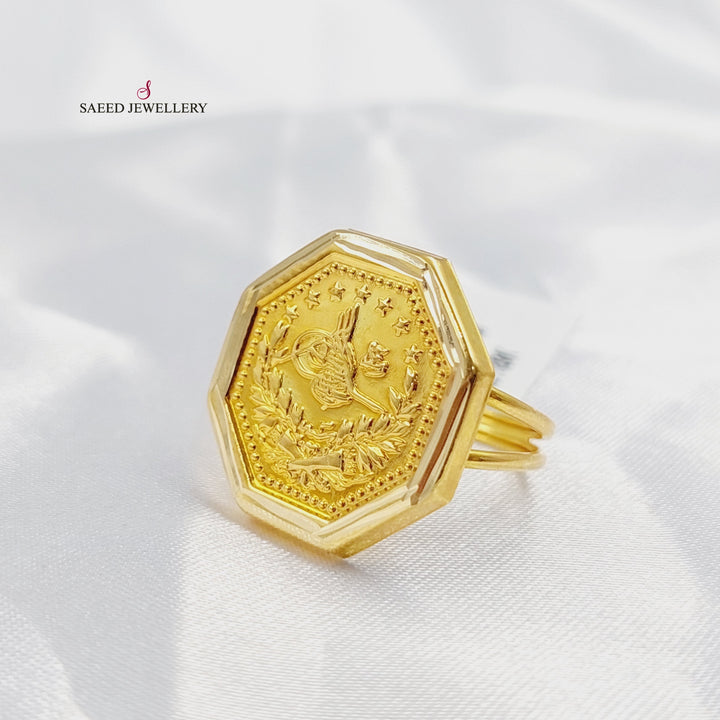 Print Rashadi Ring Made of 18K Gold by Saeed Jewelry 