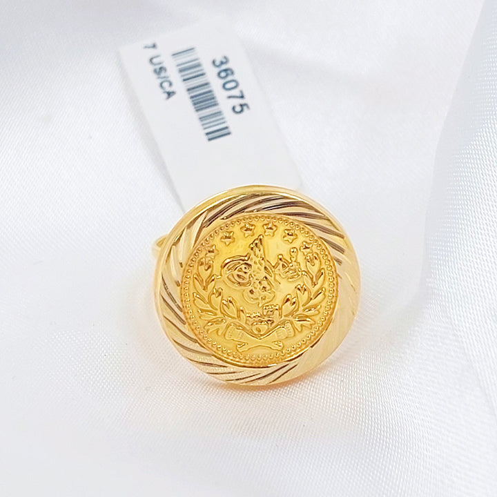 Print Rashadi Ring Made of 18K Gold by Saeed Jewelry 