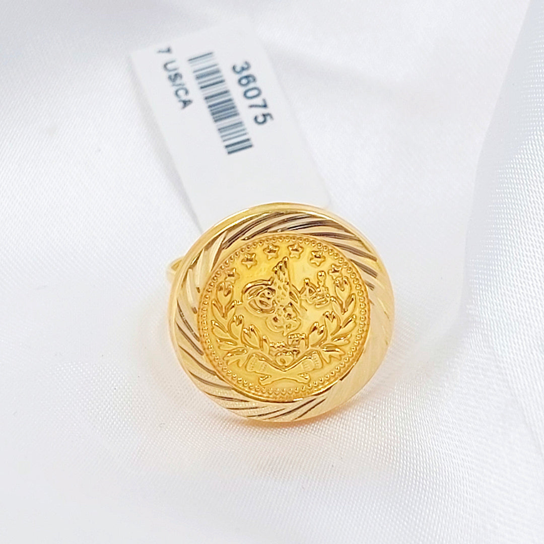 18K خاتم رشادي قشرة-مجوهرات الشيخ سعيد-Saeed Jewelry 
