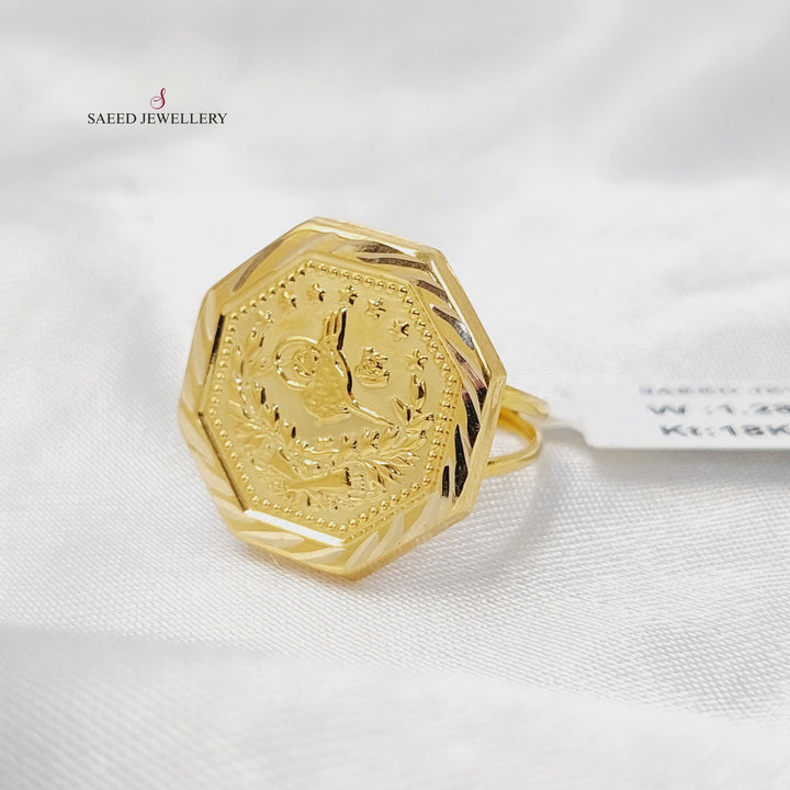 Print Rashadi Ring Made of 18K Gold by Saeed Jewelry 