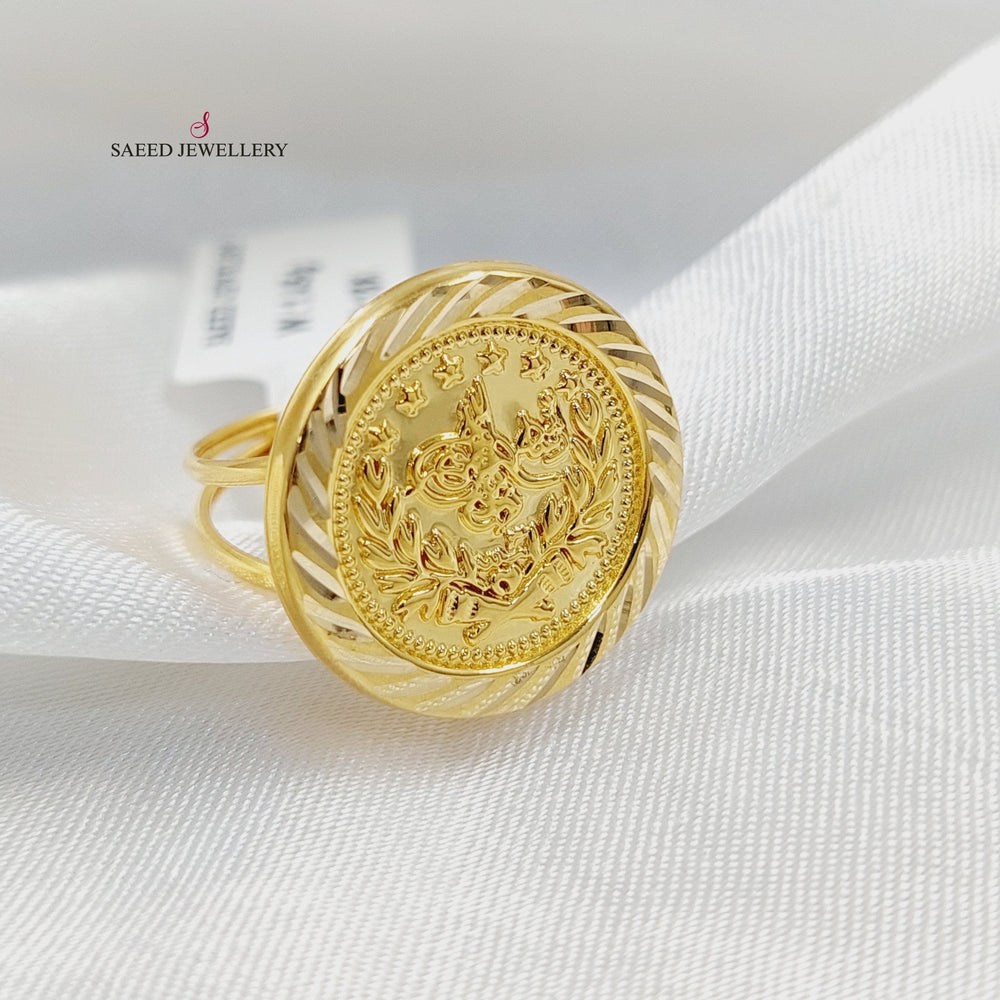 Print Rashadi Ring Made of 18K Gold by Saeed Jewelry 