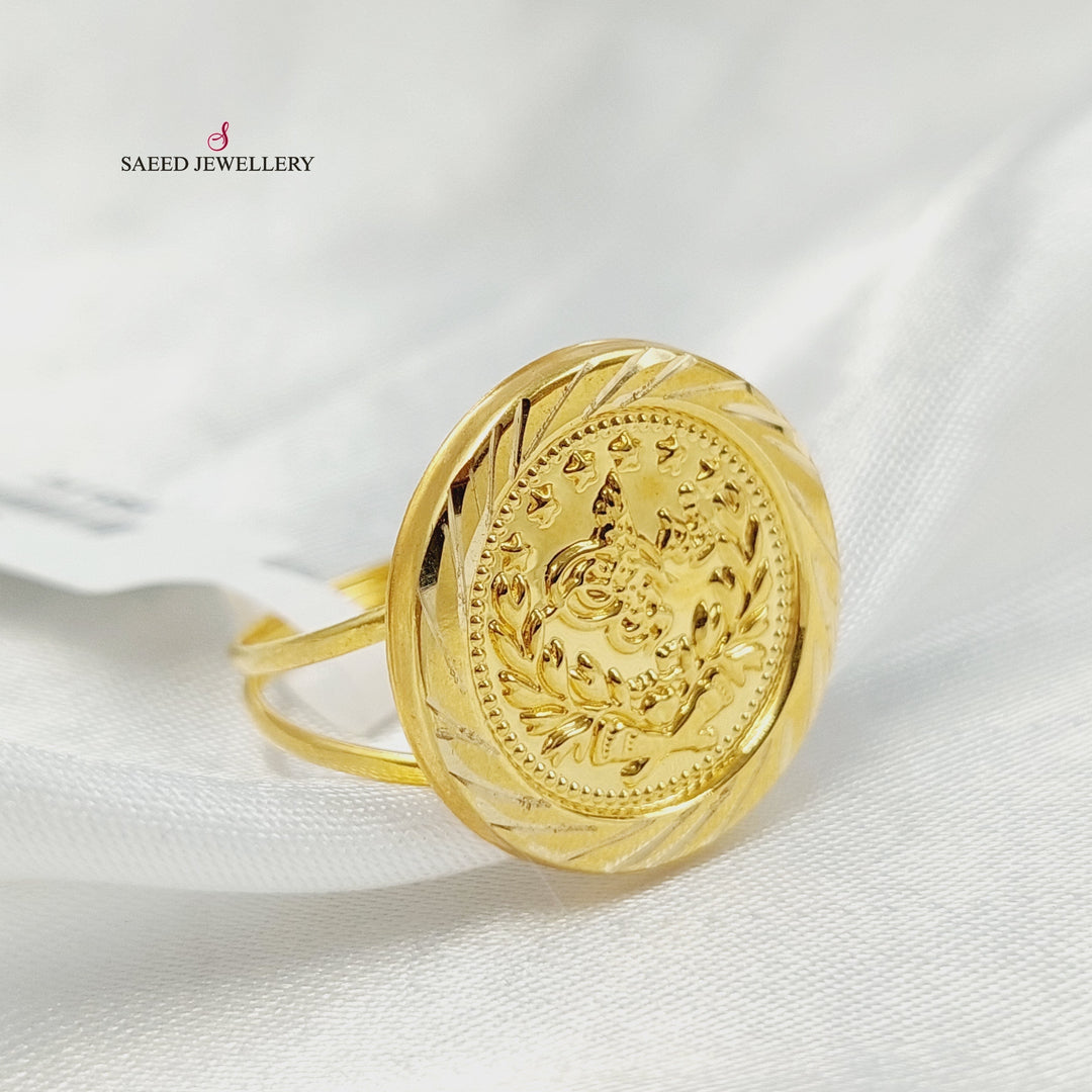 18K خاتم رشادي قشرة-مجوهرات الشيخ سعيد-Saeed Jewelry 