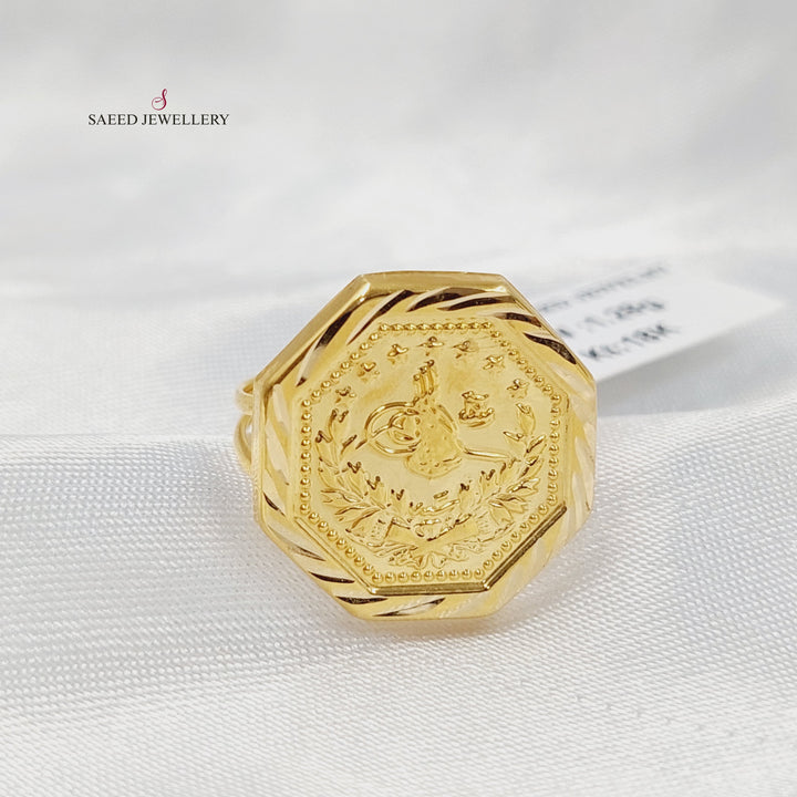 Print Rashadi Ring Made of 18K Gold by Saeed Jewelry 