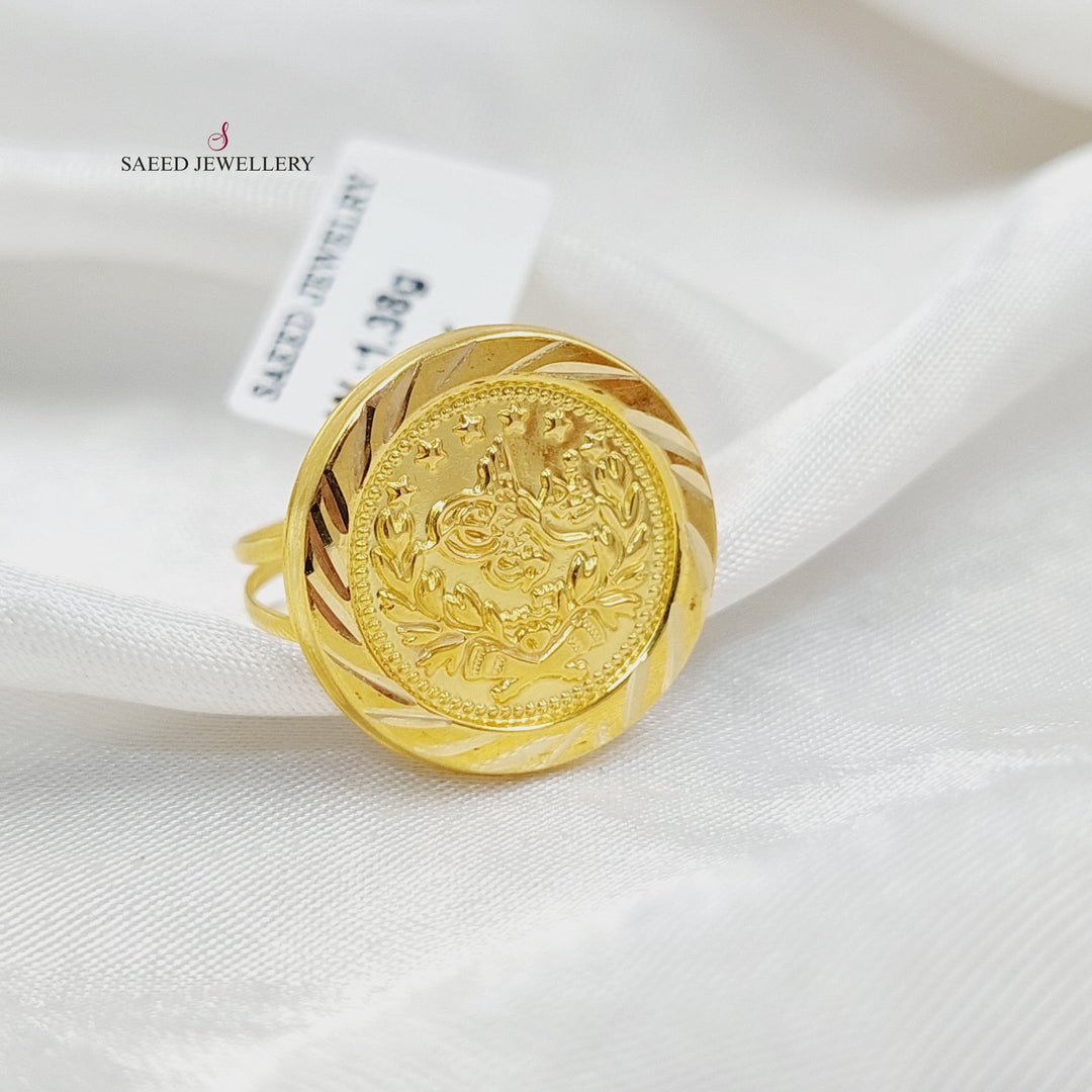 18K خاتم رشادي قشرة-مجوهرات الشيخ سعيد-Saeed Jewelry 