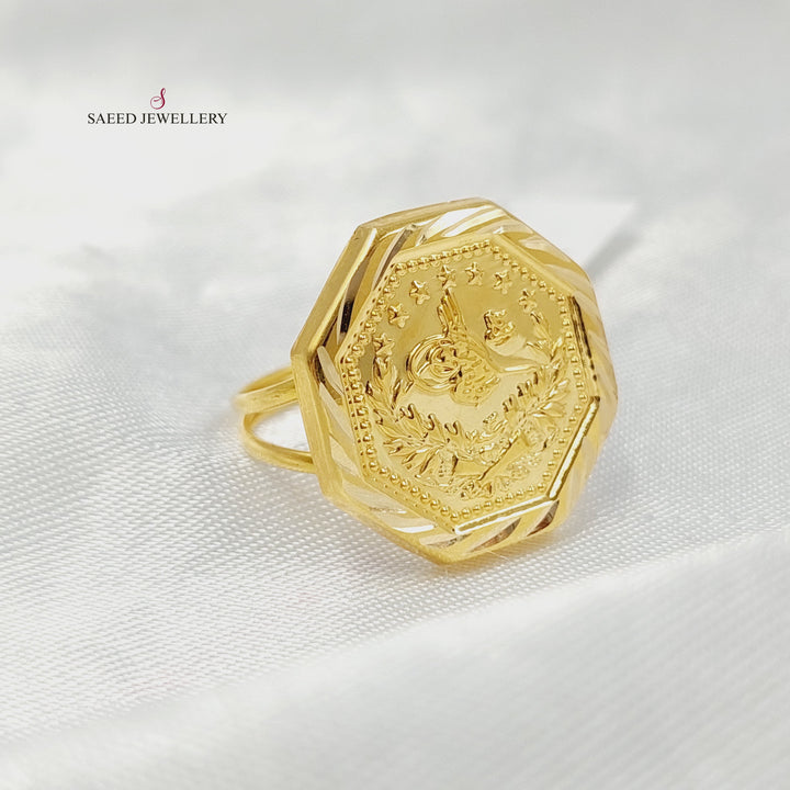Print Rashadi Ring Made of 18K Gold by Saeed Jewelry 