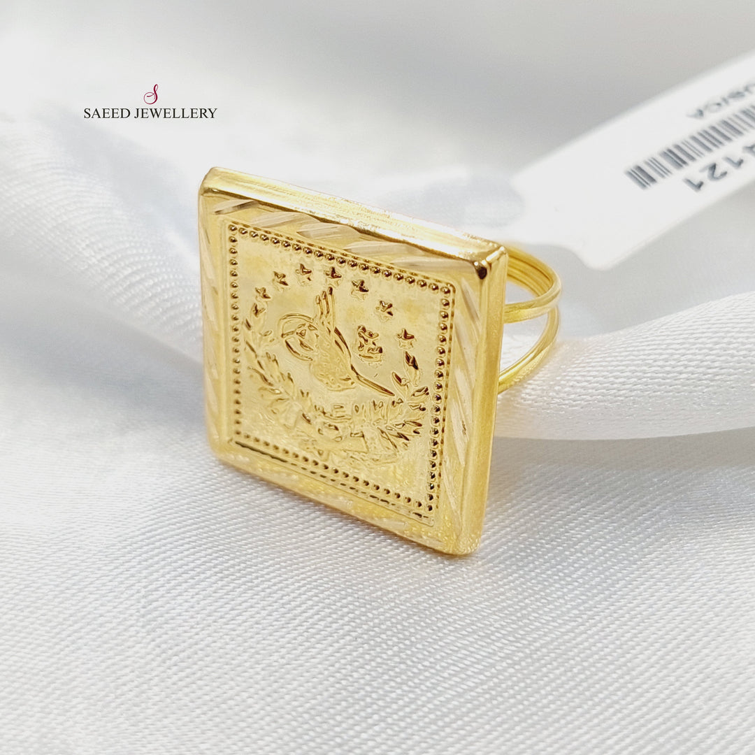 Print Rashadi Ring Made of 18K Gold by Saeed Jewelry 